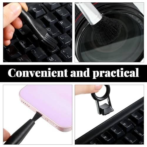 11 Pcs Mini Keyboard Cleaning Brushes Kit, Mini Anti Static Brush with Keycap Puller Tweezers, Dust Cleaning Brushes for Electronic Devices Computer Motherboard Fans Camera Small Space