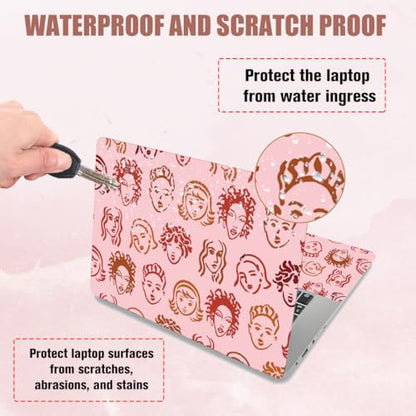 PLIGREAT 12-15 Inch Laptop Decal Sticker Skin Cover, Hand Drawn Portraits Laptop Sticker Skins Decal Universal Removable Vinyl Notebook Art Protector Netbook PC Cover Decals