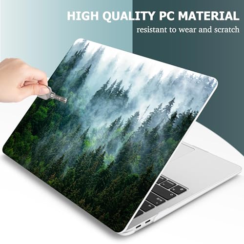 May Chen Compatible with New MacBook Air 13 inch Case 2021, 2020 2019 2018 Release Model: M1 A2337 A2179 A1932, Plastic Matte Hard Shell Case Cover for Mabook Air 13 inch with Retina Dispaly, Forest - color: Forest