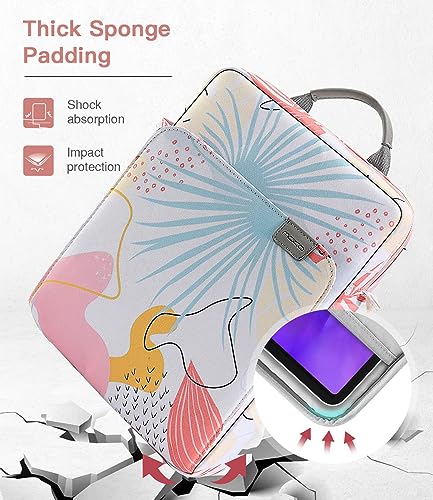 MoKo 9-11 Inch Tablet Sleeve Bag Handle Carrying Case with Shoulder Strap | Fits iPad Pro/Air/A16 11-inch, iPad 10th 10.9, iPad 9/8/7th 10.2, iPadAir 5/4th 10.9 and Tab S8/S9 11-inch, Tropical Leaf - color: Tropical Leaf, size: 9-11 inch