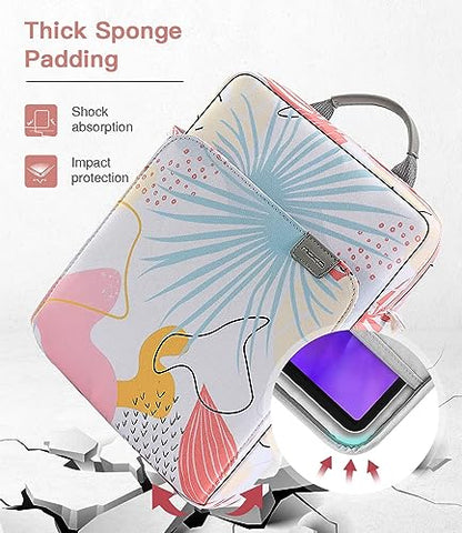 MoKo 9-11 Inch Tablet Sleeve Bag Handle Carrying Case with Shoulder Strap | Fits iPad Pro/Air/A16 11-inch, iPad 10th 10.9, iPad 9/8/7th 10.2, iPadAir 5/4th 10.9 and Tab S8/S9 11-inch, Tropical Leaf - color: Tropical Leaf, size: 9-11 inch