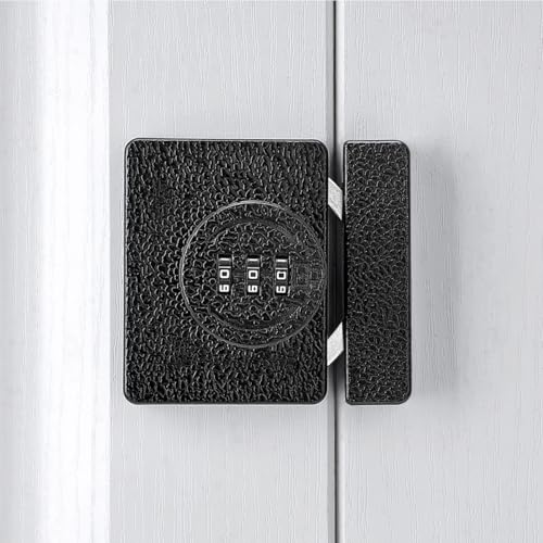 Black Cabinet Lock,Anti Pry Mechanical Password Lock | 3 Digit Password Keyless,Protect Privacy,for Drawer,Cabinets,Locker, Closet,Windows,Sliding Door,Bedroom - color: Black_180 Degree