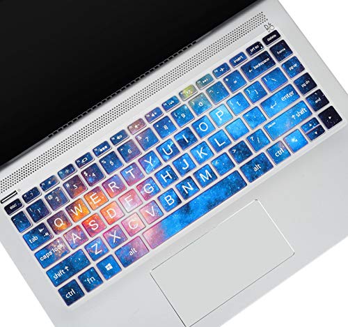 Keyboard Cover for HP Pavilion X360 14" & HP Laptop 14 14t 14z 14-cf 14-dk 14-dq 14-fq Series 14-cf0006dx/cf0012dx 14-dk0002dx 14-dq0011dx/dq1037wm/dq1089wm 14-fq0040nr/fq0050nr Keyboard Skin, Nebula - color: Nebula
