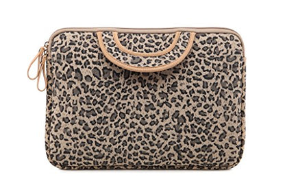 15.5 Inch Laptop Sleeve Case-Stylish Leopard Ultrabook Sleeve Macbook Bag For Acer/Asus/Dell/iPad Pro/Lenovo/Macbook Pro/Macbook Air/Surface Pro 4 with Handle