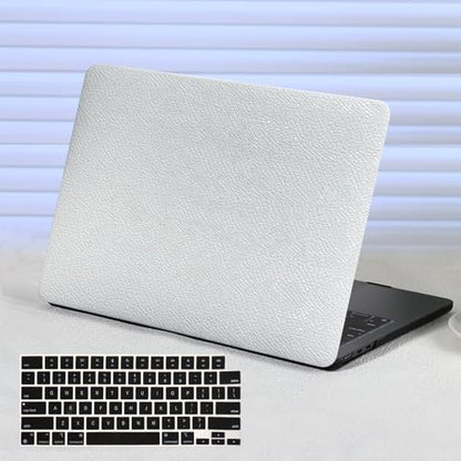 for MacBook Air 13 inch Case M1 2021 2020 2019 2018,Snake Leather White | MacBook Air Case A2337 A2179 A1932,Logo Cutout,Scratch, Elegance Luxury,Dent Resistant,Easy Snap-On,Durable,Keyboard Cover - color: Snake White, size: (A1932/A2179/A2337 M1) Mac 201