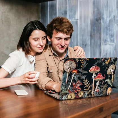 Universal Laptop Skin Sticker Decal, Compatible with MacBook HP Dell Lenovo 12"-15.6", Reusable Vinyl Notebook Cover 3PCS Set, High-Recognition Film-Fantasy Mushroom Plant - color: Fantasy Mushroom Plant
