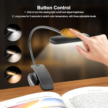 OPTIXCELL Book Stand with Light, Hands Free Book Holder, Gifts Book Lovers | Hands Free, Adjustable Height Angle, Built-in Storage Tray, 3-Mode Reading Light, Foldable Metal Frame, Fits Cookbook Tablet - style: Book Stand (Light)