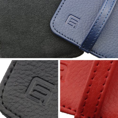 Eco-Fused Microfiber Cleaning Cloth Pad - 6 Pack of 3 x 3 inches Pads - Ideal for Cleaning Smart Phones, Tablets, Laptops, Computers, TV Screens (Blue, Black, Red - 6 Pack) - color: Blue, Black, Red - 6 Pack