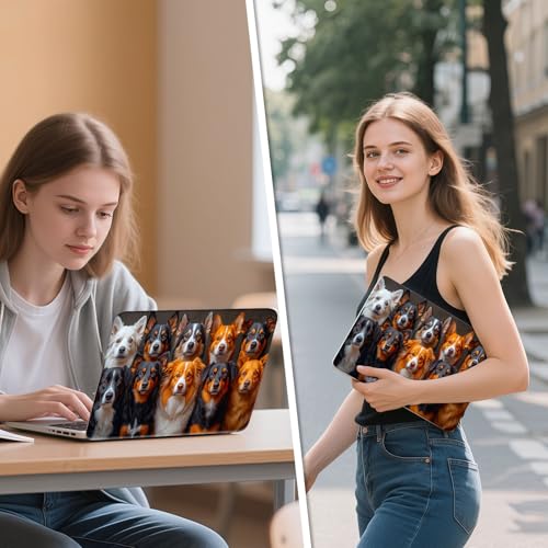 Universal Laptop Skin Sticker Decal, 12"-15.6" Aesthetic Vinyl Wrap, Group Dogs Collage Waterproof Notebook Cover Art Protector for MacBook HP Dell Lenovo, Fits 13" 14" 15" 15.6" - color: Group Dogs Collage