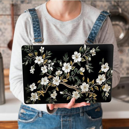 Universal Laptop Skin Sticker with 2 Wrist Pad Skins, Waterproof Scratch Resistant Vinyl Laptop Cover Decal, Cut to Fit for 11–15.6 Inch MacBook HP Dell Lenovo, Jasmine - color: Jasmine