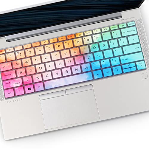 Keyboard Cover for 13.3" HP EliteBook 430 G8/EliteBook 630 G8 G9 G10, EliteBook X360 435 G8 G9, EliteBook X360 830 835 G7 G8 13.3 inch Laptop US Layout Keyboard(NOT FIT 830 835 G9 G10)-Colorful - color: Colorful