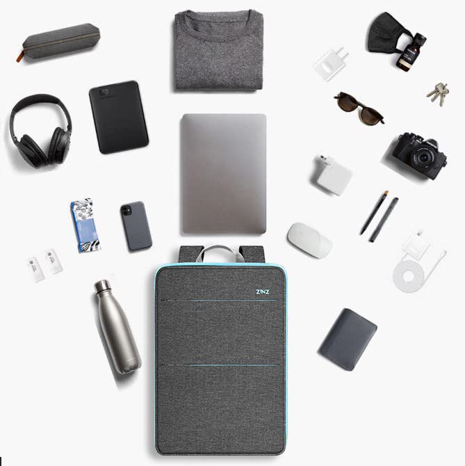 Slim & Expandable Laptop Backpack Water Resistant Backpack Travel Backpack Compatible with MacBook Air/Pro/Neo 13-14 inch, XPS 13/14, Surface 13.5" and Most 13-14 Notebooks，G01BL01 - color: G01bl01, size: 13"-14"