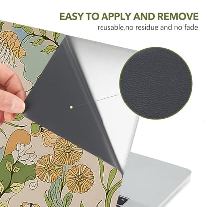 AIMSA 12 13 13.3 14 15.4 15.6 inch Laptop Skin Sticker Decal, Universal Netbook Skin Sticker Notebook Art Decal Protector Cover, Abstract Flower Plants - color: Abstract Flower Plants