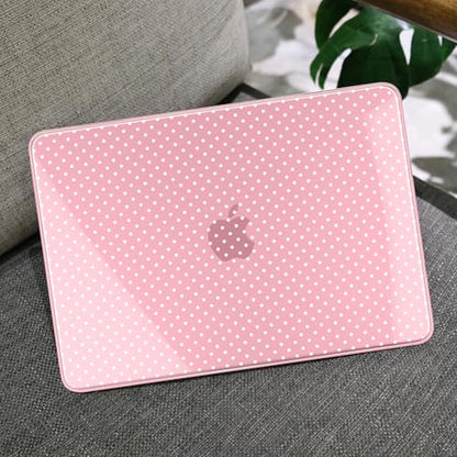 MEEgoodo 4-in-1 Printed Case for MacBook Neo 13 inch 2026 Release Model A3404, Laptop Hard Shell Cases with Keyboard Skin & Screen Protector & Webcam Covers, Cherry Blossom Pink&Polka Dots - color: Cherry Blossom Pink&Polka Dots