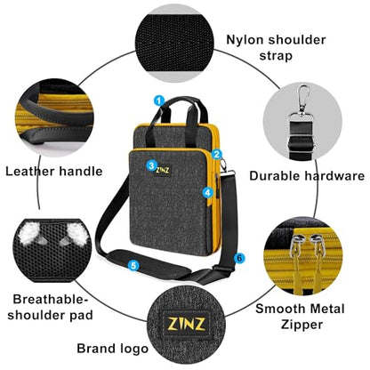 Laptop Case 12.9 13 Shoulder Bag, Expandable Handbag with Valuables Compartment Compatible with MacBook Air/Pro/Neo 13" M5/M4/M3/M2/M1, iPad 12.9/13/11, Water-Resistant & Shockproof,B01K04 - color: B01k04, size: 13"