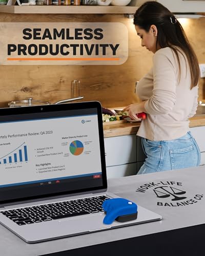 Trackpad Mouse Jiggler USB-C Rechargeable, Silent Undetectable Mouse Mover | Doesn't Work on Dell, No Software, Automatic, Mechanical Touchpad Shaker, Long Battery Life, Made in USA, PC Laptop Wiggler - color: Blue