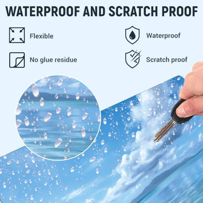 3Pcs Sea Surface Laptop Skin Sticker Blue Sky Universal Removable Vinyl Stickers Fits for 12.1 13 14 15.6 16 Inch Waterproof Notebook Decal Cover Gift