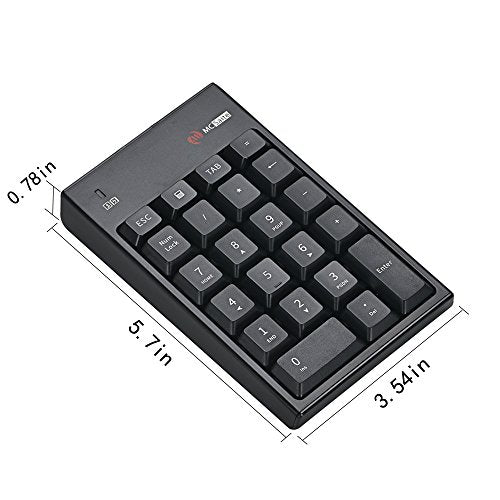 MCSaite Wireless Numeric Keypad & Mouse Combo - Use One Receiver Wireless Number Pad Keyboard and Mouse for Laptop Desktop