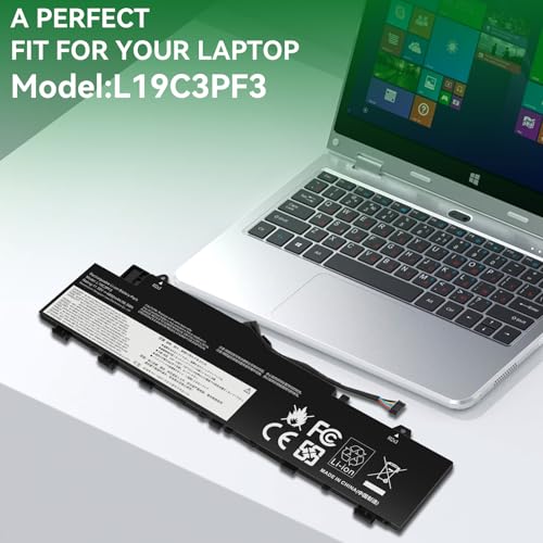 ASUNCELL L19C3PF3 Laptop Battery Replace Compatible with Lenovo IdeaPad 5-14IIL05 5-14ARE05 5-14ITL05 5-14ALC05 5-14IAL7 5-14ABA7 Series L19M3PF3 L19M3PF4 L19L3PF7 SB10W86954 5B10W86957 11.55V 56.5Wh - size: L19C3PF3 12.60 * 4.41 * 0.67 in