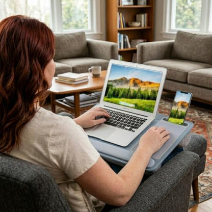LAPGEAR Home Office Pro Lap Desk - Slate Blue, Fits 15.6” Laptops - color: Slate Blue, size: Home Office Pro W/Wrist Rest