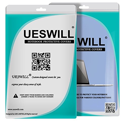 UESWILL Smooth Matte Hard Shell Case Cover Compatible with MacBook Air 11 inch (Model A1370 / A1465) + Microfibre Cleaning Cloth, Serenity Blue - color: Serenity Blue, size: MacBook Air 11"