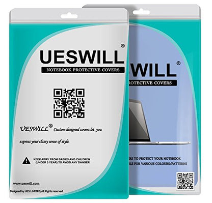UESWILL Smooth Matte Hard Shell Case Cover Compatible with MacBook Air 11 inch (Model A1370 / A1465) + Microfibre Cleaning Cloth, Serenity Blue - color: Serenity Blue, size: MacBook Air 11"