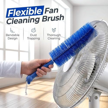 Fan Cleaning Brush, Bendable Cobweb Duster Cobweb Duster, 2026 New Microfiber Head Dusting Brush, Washable ldeal for Electric Fans Air Conditioning, Home Car Vents, Curtain (Gray) - color: Gray