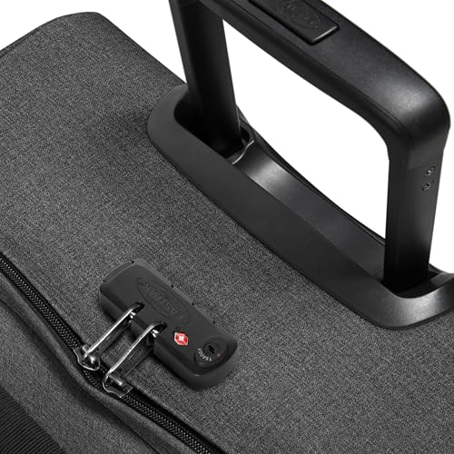 Eastpak Tranverz M – 78L Large Wheeled Luggage with Dual Compartments, TSA Lock, Compression Straps & Smooth-Wheeling System, Black Denim - color: Black Denim, size: 78 Liter Checked Bag
