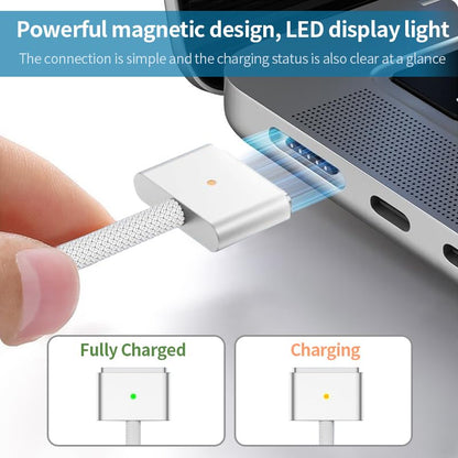 140W Charger for Mac Book Pro 16 14 inch Mac Air 15 13 inch 2025 2024 2023 2022 2021 M1 M2 M3 M4 Fast Charger Power Adapter & 6.6FT Type C to Magnetic 3 Braided Cable LED Original Quality