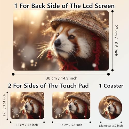 Laptop Skin Sticker Decal 15.6 Inch,12 13 13.3 14 15 15.6 in Laptop Netbook Skins for Notebook,Art Decal Removable Waterproof Scratch Resistant,Universal Vinyl Cover,Cute Glitter Raccoon - color: Cute Glitter Raccoon