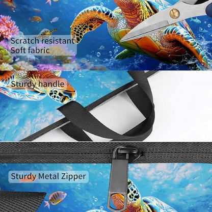 Laptop Bag,14 15 15.6 inch Laptop Case Sleeve,Computer Sleeve with Handle for Women Men,Carrying Case for MacBook,Dell,Lenovo,Notebook Computer,Sea Turtle Fish - color: Sea Turtle Fish