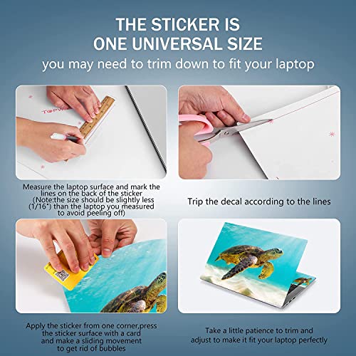 12.1 13 13.3 14 15 15.4 15.6 Inches Personalized Laptop Skin Sticker Universal Netbook Skin Sticker Reusable Notebook PC Art Protector Cover by AORTDE(Sea Turtle) - color: Sea Turtle