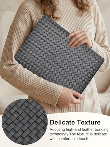 Voidborne Compatible with MacBook Neo 13 inch Case 2026 Release Model A3404 with A18 Pro Chip,Elegant Tartan PVC Leather Plastic Hard Shell Protective Case for Neo 13 inch + Keyboard Cover,Black Grid - color: Black-Tartan PVC Grid