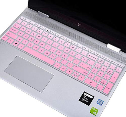 Keyboard Cover for HP Laptop 15-db 15-dw 15-dy 15-da 15-bs/bw 15-ef 15t 15z 15.6" Model 15-db0011dx 15-dy1043dx/dy1051wm 15-dw0037wm/dw1083wm 15-ef1001ds, HP 17-by/bs/ca 17.3 Keyboard Skin, Ombre Pink - color: Ombre Pink