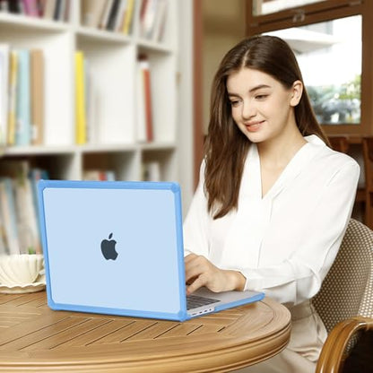 MOSISO Compatible with MacBook Pro 14 inch Case M5 M4 M3 M2 M1 2026-2021 | 3 in 1 Kit Anti-Crack Hard Shell with TPU Bumper, A3427 A3426 A3434 A3112 A3185 A3401 A2918 A2992 A2779 A2442, Air Blue - color: Air Blue