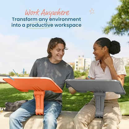 ECR4Kids The Surf Folding Portable Lap Desk, Large, Flexible Seating, Orange - color: Orange