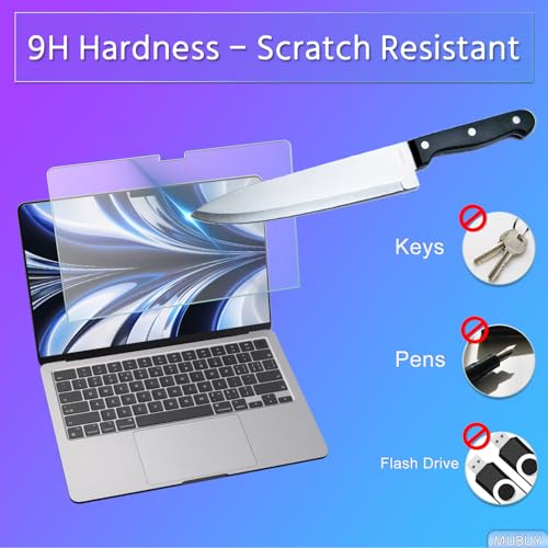 Screen Protector for MacBook Pro 14 Inch (2021-2025, M1-M5, Pro, Max) Tempered Glass Screen Protector 9H Hardness Anti-Fingerprint - size: MacBook Pro 14”