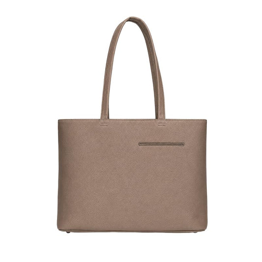Cowhide Leather Tote Bag, Handbag Bag for Men | Scratch-Resistant Cowhide, Reinforced Handles, Multiple Pockets, For Business Office Travel Daily Use - color: Gray