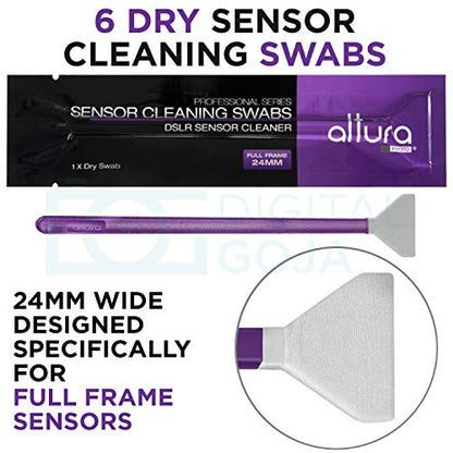 Altura Photo Camera Cleaning Kit, Full Frame Sensor Cleaner DSLR Mirrorless | Streak-Free Results, Includes Cleaner, Swabs, Pen, Blower, Brush, Cloth & Hard Case - style: Full Frame