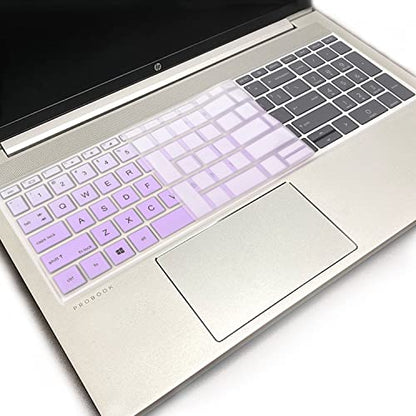 Keyboard Cover for 15.6 inch HP ProBook 450 G8 G9 G10/ 455 G8 G9 G10/ 650 G8/ HP Zbook Power G8 G9, HP ProBook 15.6 inch Keyboard Skin(NOT fit HP ProBook 450/455/650 G6 G7)-OPurlple - color: OmbrePurlple
