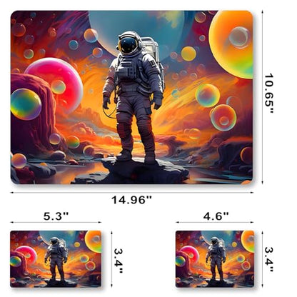 Laptop Decal Sticker Skin Cover, 12" 13.1" 13.3" 14" 15" 15.4" 15.6" Laptop Netbook Vinyl Art Skin Sticker Cover Notebook PC Protector (2 Wrist Pad Included), Removable Reusable, Great Astronaut - color: Great Astronaut