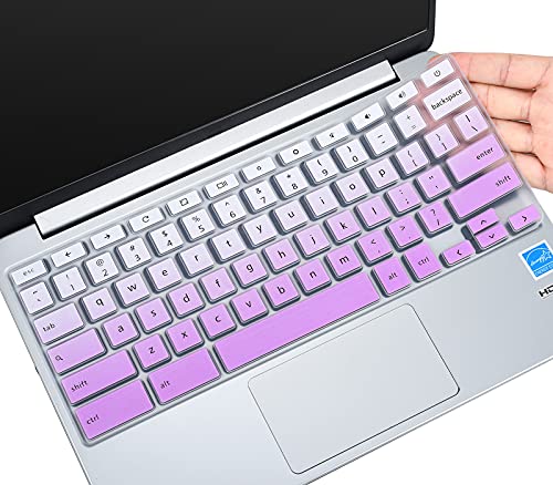 Dell Keyboard Cover for Chromebook 11.6" 3100 3110 3120 3180 3181 3189 5190 & Chromebook 13.3 3380 - Ombre Purple - color: Gradual Pink