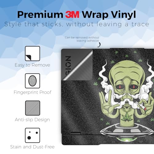 Glossy Glitter Laptop Skin Compatible with Lenovo Legion 5 Gaming Laptop (15IRX9) 2024 - Come in Peace - Premium 3M Vinyl Protective Wrap Decal Cover - Easy to Apply | Crafted in the USA - color: Come In Peace, size: Legion 5 Gaming (15IRX9) 2024 Full Cov