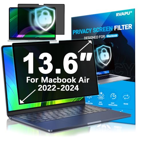 Laptop Privacy Screen Protector for Macbook Air 13.6 Inch (2022-2024 M2 M3) Removable Anti Peeping Anti Blue Light Glare Privacy Filter Shield for Mac 13.6 Inch - color: MacBook Air 13.6 Inch (2022-2024)