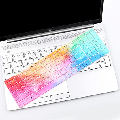 Keyboard Cover Compatible with HP 15.6 Laptop 15-dw 15-dy 15-ef 15-db 15-da 15-bs 15-bw 15t 15z, HP 17.3 Laptop 17-by 17-bs 17-bw 17-ca 17-by1053dx 17-by4061nr-Colorful - color: Colorful