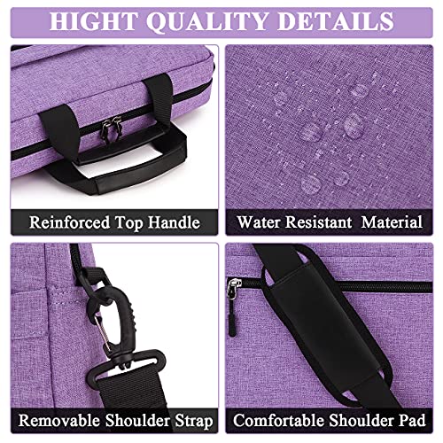 RAVUO 15.6 inch Laptop Bag for Women, Purple | Lightweight Bag - color: 15.6inch-purple