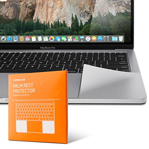 UPPERCASE Premium Palm Rest Protector Skin Cover Set Compatible with 2019-2020 MacBook Pro 16" Only, Silver
