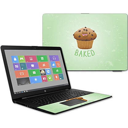 MightySkins Skin Compatible with HP 17t Laptop 17.3" (2017) - Baked | Protective, Durable, and Unique Vinyl Decal wrap Cover | Easy to Apply, Remove, and Change Styles | Made in The USA - color: Baked