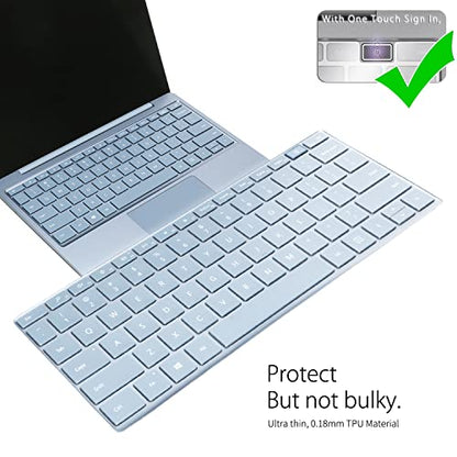 Keyboard Cover for 2023 Microsoft Surface Laptop Go 3/ Laptop Go 2/ Laptop Go 12.4" - Premium Ultra Thin, High Transparency Keyboard Protector Skin - size: Laptop Go 3/2/1