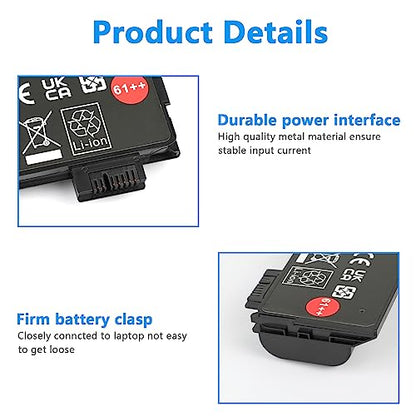 61++ 72Wh 01AV422 01AV423 01AV425 01AV427 01AV428 01AV490 01AV492 Battery for Lenovo ThinkPad T480 T470 P51S P52S T570 T580 A485 A475 TP25 P51S P52S Series SB10K97584 SB10K97585 X50M08812 4X50M08812 - size: 8.2*2.6*1inch 01AV427